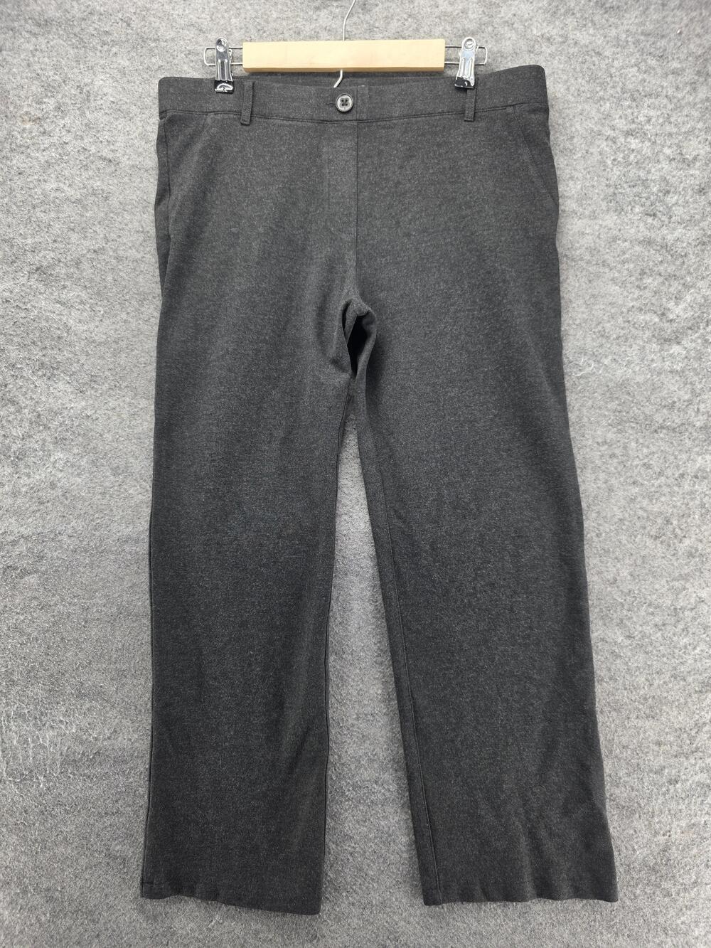 Betabrand Pants Womens XL Gray Pants Rayon Nylon Spandex Flat Front Pull On